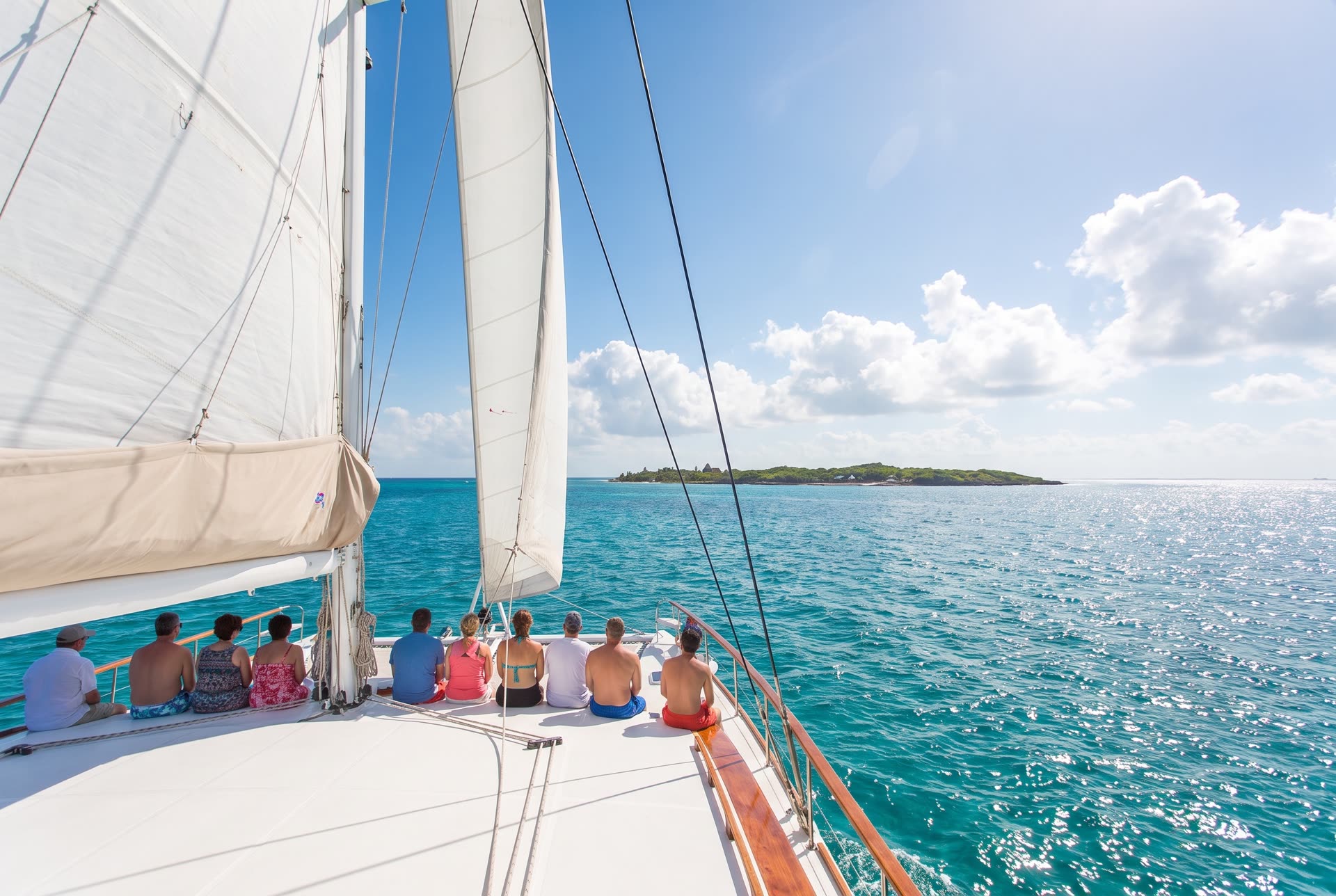 Isla Mujeres Pleassure Promo 2026 — Catamarán + barra libre + buffet + snorkel + Isla Mujeres — todo incluido desde el muelle