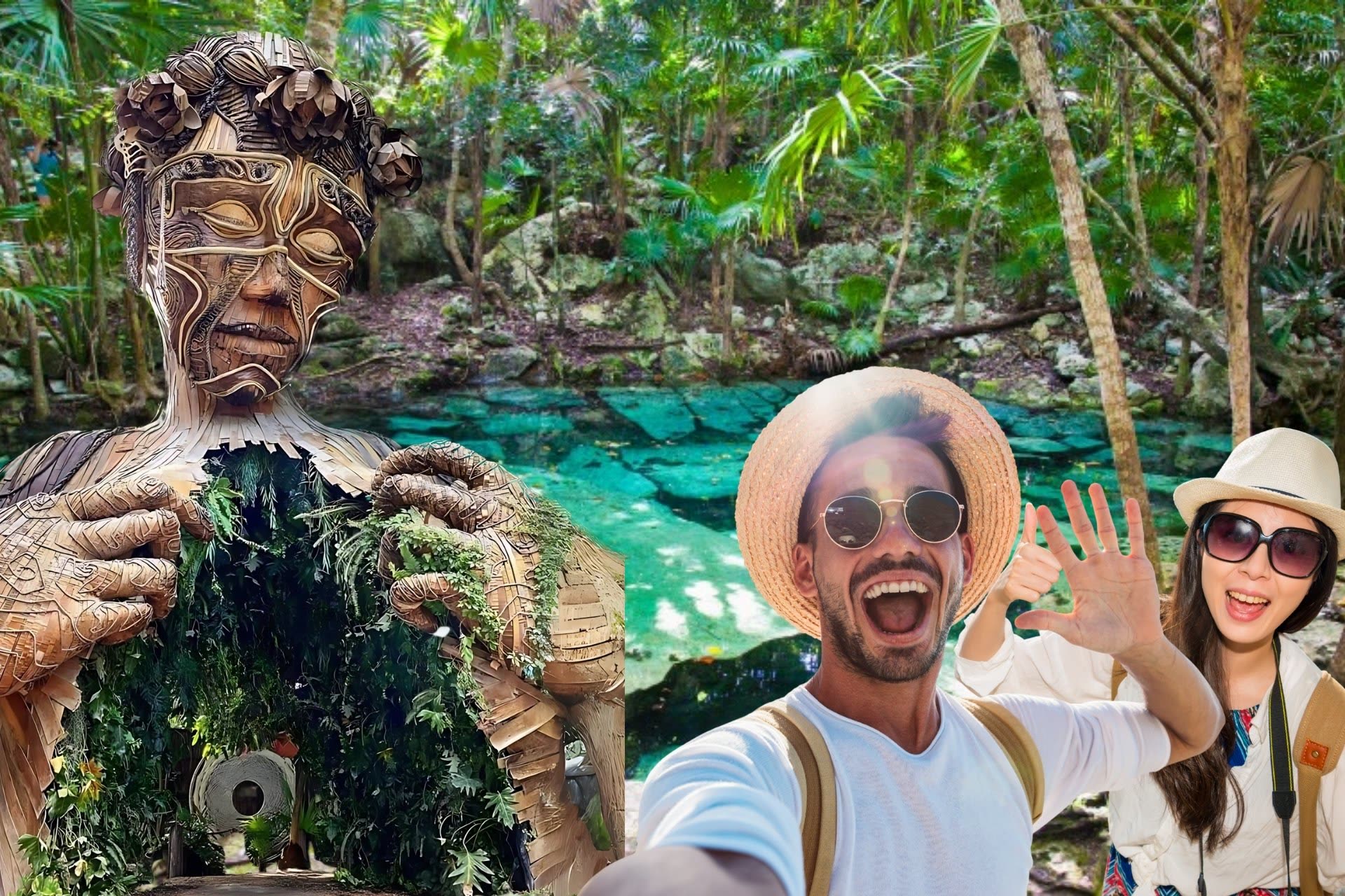 Joyas Ocultas de Tulum Clasico — Cenote Azul + Cerveceria Tulum + Cenote Taak Bi Ha + Playa del Carmen — joyas escondidas de la Riviera Maya